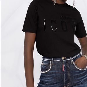 Dsquared2 Reflective Icon cotton TShirt women